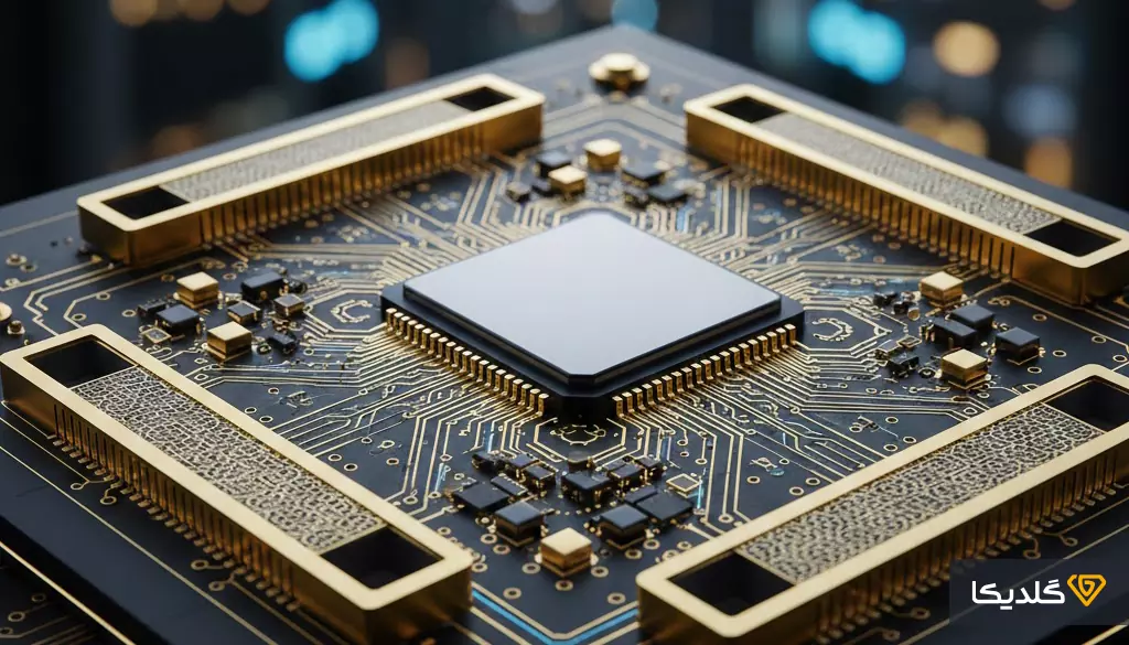 طلا را در قطعات الکترونیکی مانند کانکتورها، سوئیچ‌ها و مدارهای چاپی استفاده می‌کنند. 