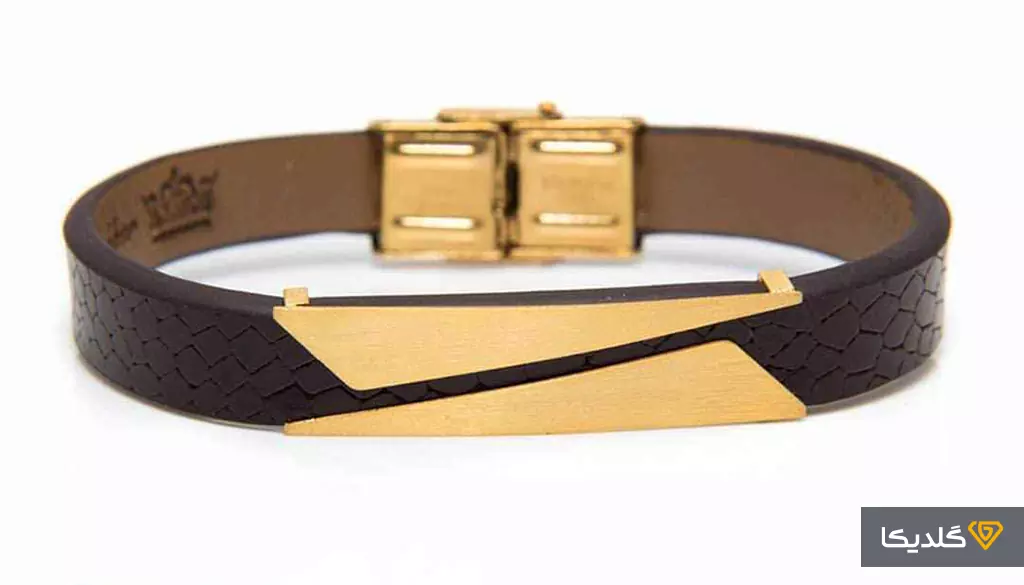 دستبند های چرمی با طلای ظریف، میتوانند یکی از گزینه های خرید با 8 میلیون تومان باشند.