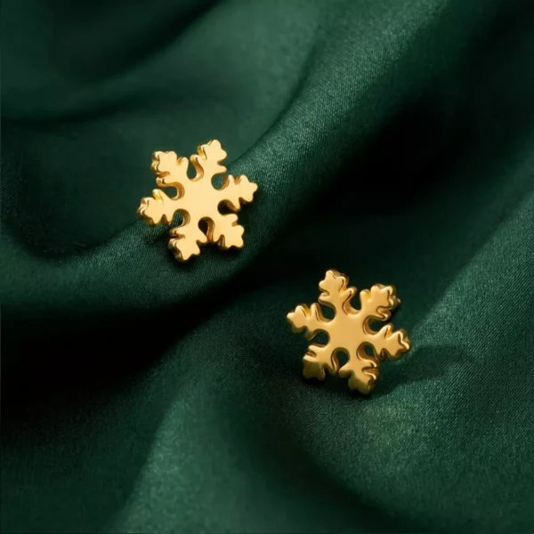 گوشواره طرح دانه برف