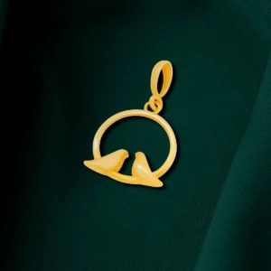 پلاک طلای دو پرنده