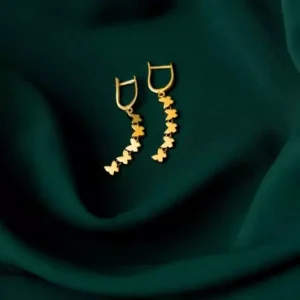 گوشواره طلای آویز پروانه