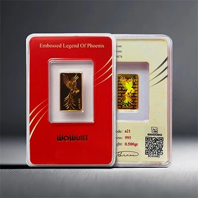 شمش طلای 24 عیار 500 سوتی طرح سیمرغ