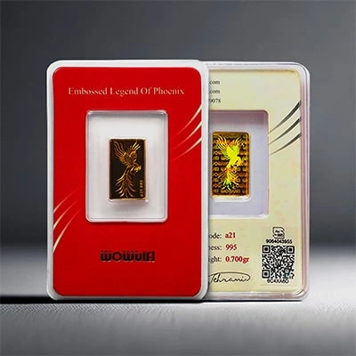 شمش طلای 24 عیار 700 سوتی طرح سیمرغ