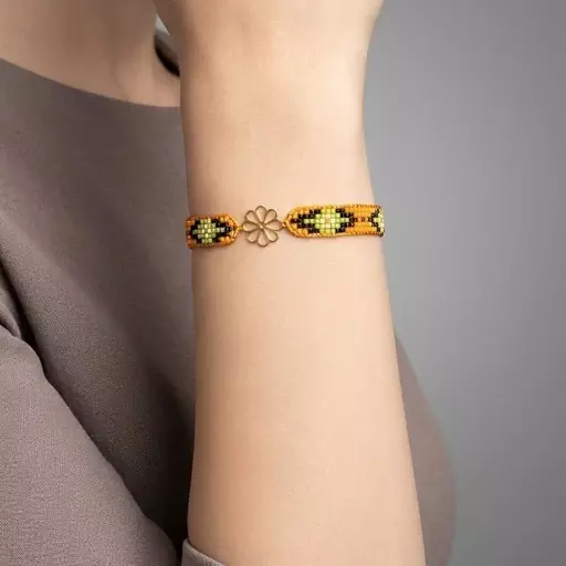 دستبند زنانه مدل میوکی طرح گل