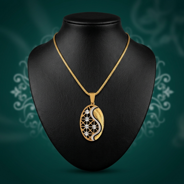 پلاک کم اجرت مدل بیضی مشبک (طرح جواهر)